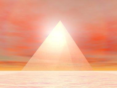 sun - 3d render için piramit