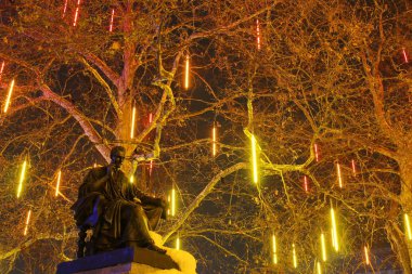 Festival ışıkların üstünde bir ağaç, geneva, İsviçre
