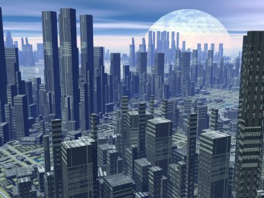 fütüristik şehir - 3d render