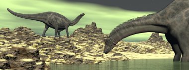 Dicraeosaurus dinosaur - 3D render clipart