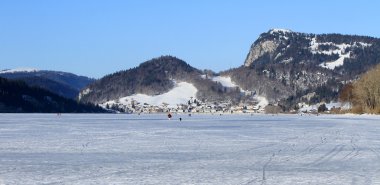 donmuş gölün joux Vadisi ve le pont Köyü, İsviçre