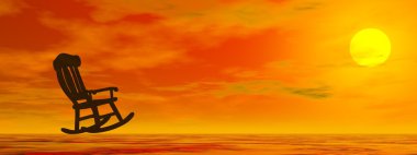 gevşeme günbatımı - 3d render tarafından