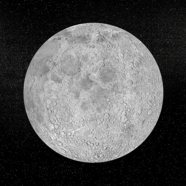 Měsíc planety - 3d vykreslení — Stock fotografie