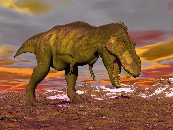 Тираннозавр кричит - 3D рендеринг — стоковое фото