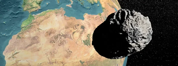 Meteoriet gaan naar de aarde — Stockfoto