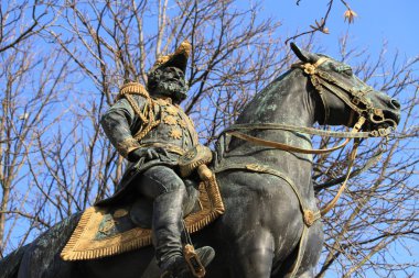 Statue of Charles d'Este-Guelph duke of Brunswick, Geneva, Switz clipart