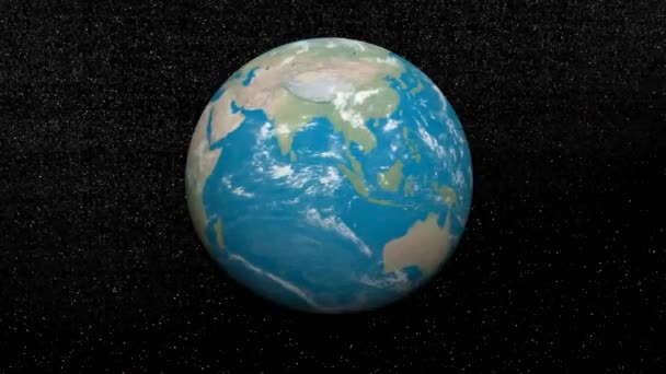 Rotation of the earth - 3D render — Stock Video