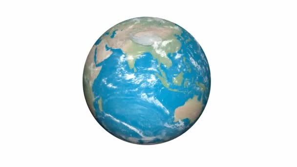 Drehung der Erde - 3D-Darstellung — Stockvideo