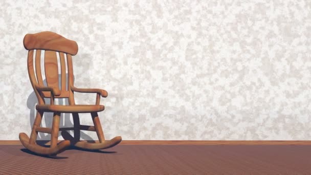 Swaying rocking-chair - 3D render — Stock Video