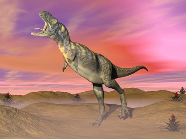aucasaurus dinozor - 3d render