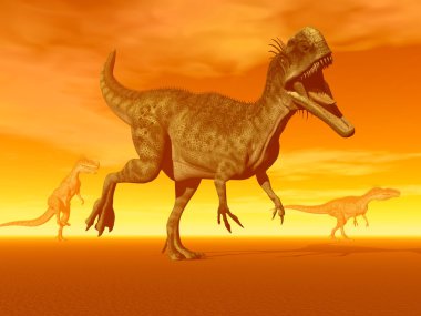 monolophosaurus dinozorlar 3d render