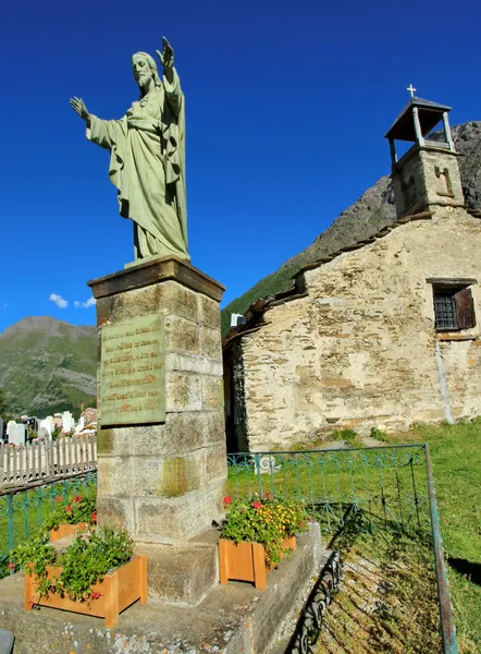 Estatua de Jesús, Bessans, Francia — Foto de Stock