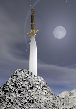 sihirli kılıç - 3d render