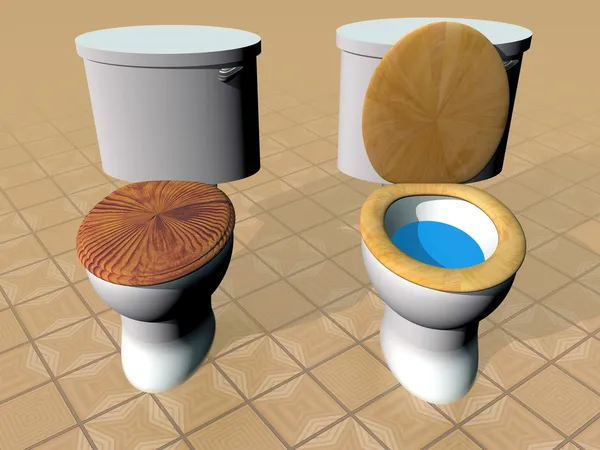 Toiletten - 3D Render — Stockfoto