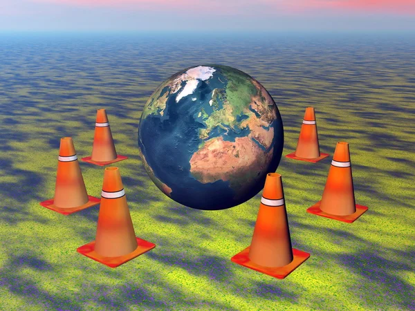 Protect the earth - 3D render — Stock Photo, Image