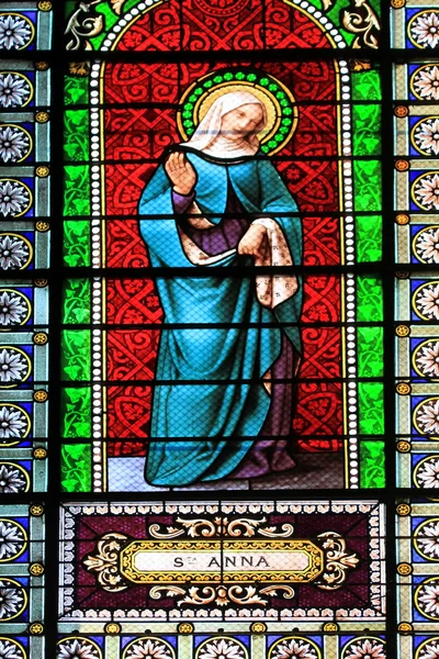圣安娜彩绘玻璃 — 图库照片
