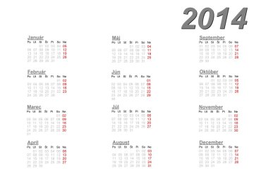 Slovak takvim 2014 için