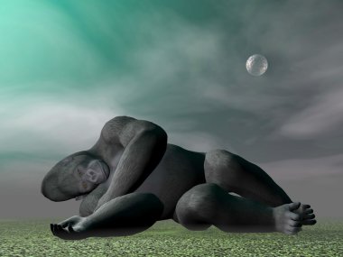 ölü goril - 3d render