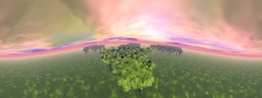 -3d render ormanlar