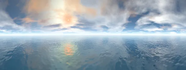 Ocean horizon - 3D render — Stock Photo, Image