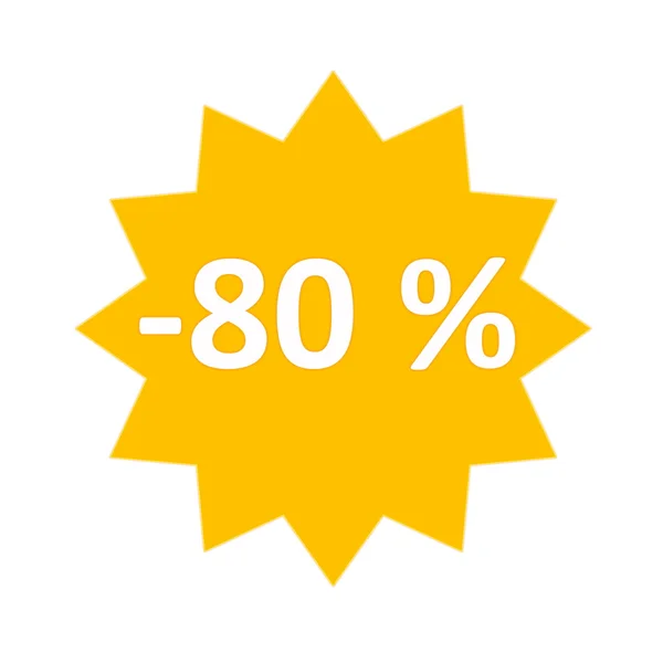 Ícone de venda 80 por cento — Fotografia de Stock
