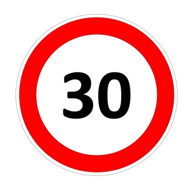 30 hız sınırı işareti