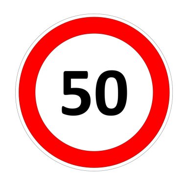 50 hız sınırı işareti