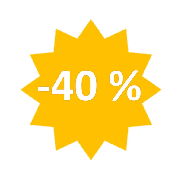 Ícone de venda de 40 por cento — Fotografia de Stock