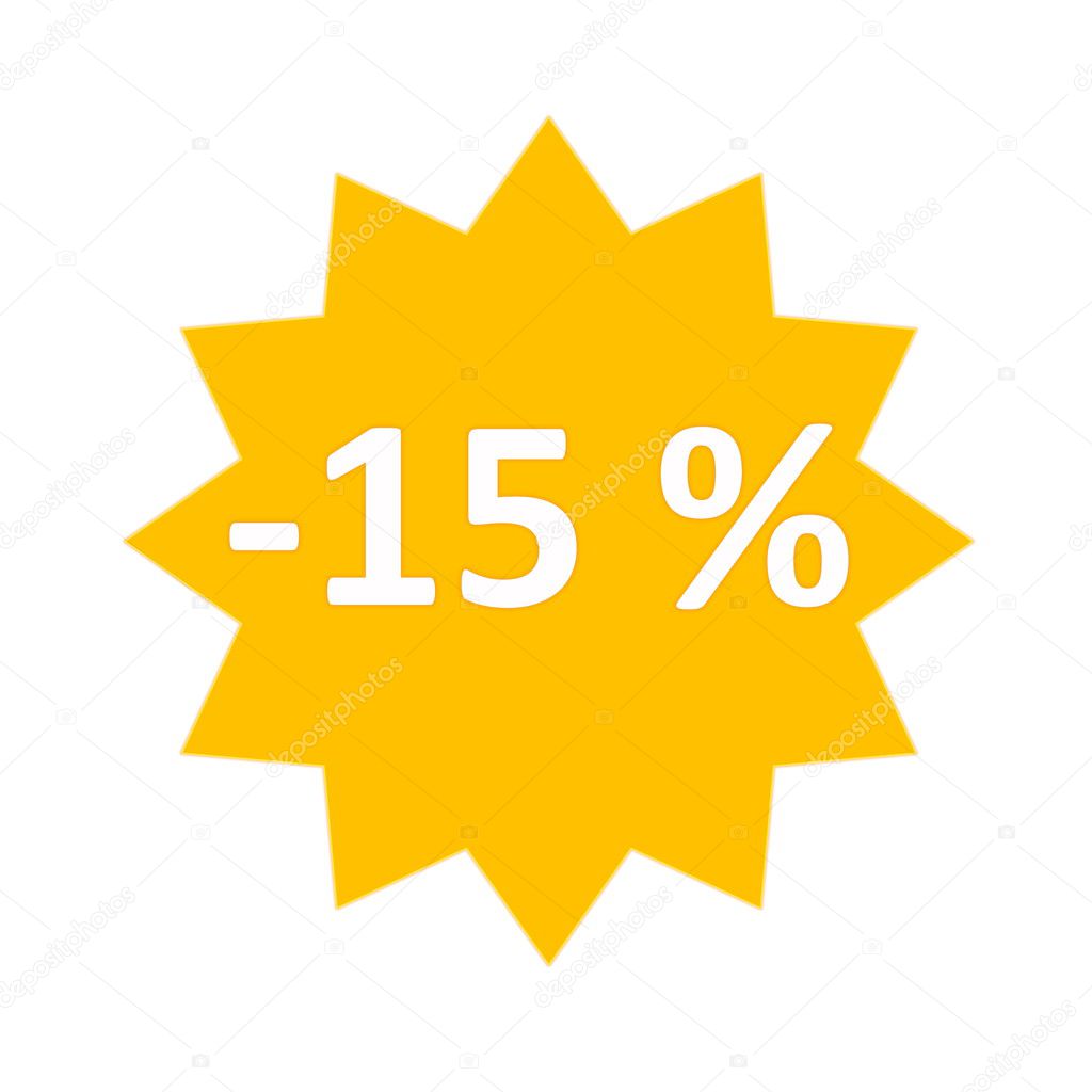 15 percent sale icon