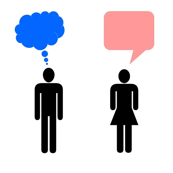 Erkek ve kadın iletişim — Stok fotoğraf