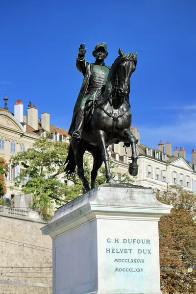 Algemene dufour standbeeld, Genève, Zwitserland — Stockfoto