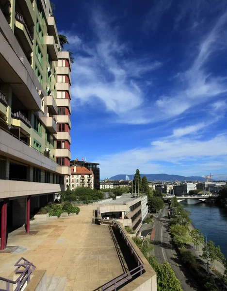 Moderna byggnader, Genève, Schweiz — Stockfoto
