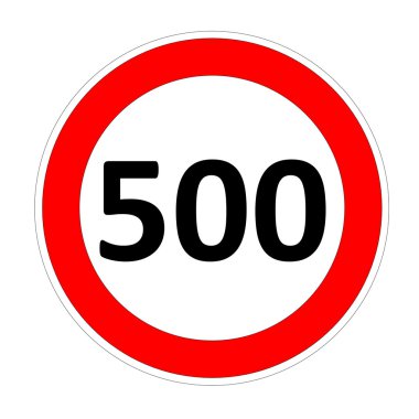 hız sınırı işareti 500