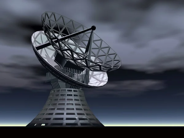 Satellite dish antenna - 3d render — Stock Photo, Image