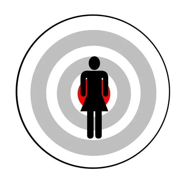 Female targeted — Stock Photo, Image