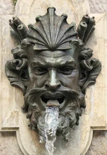 Fontaine à tête humaine, Genève, Suisse — Photo