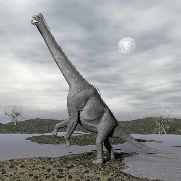 Dinosauri brachiosauri - rendering 3D — Foto Stock