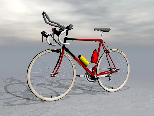 レース自転車の 3 d レンダリング — ストック写真