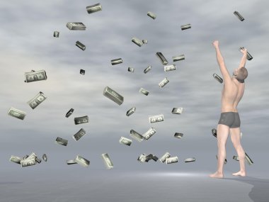 çok fazla para - 3d render kazanma