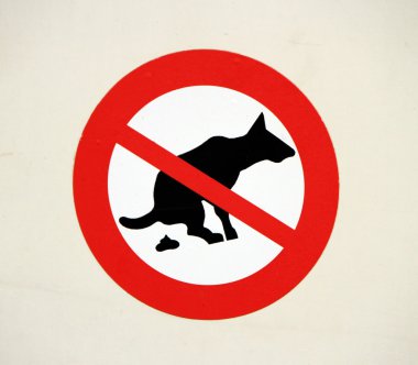 hiçbir köpek işareti kaka