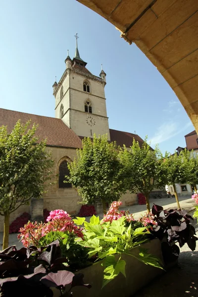 Kirche in estavayer-le-lac, Schweiz. — Stockfoto