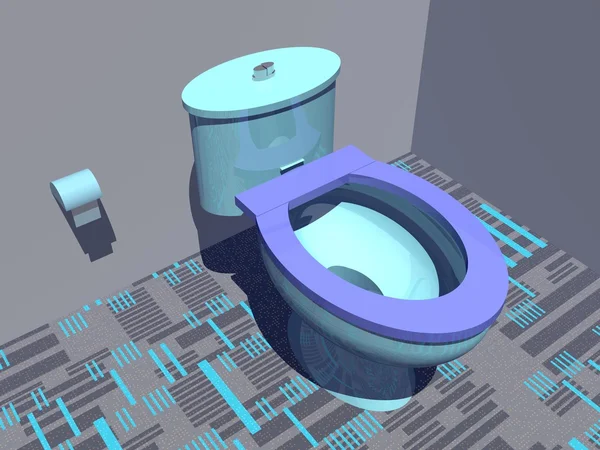 Colorful toilet - 3D render — Stock Photo, Image