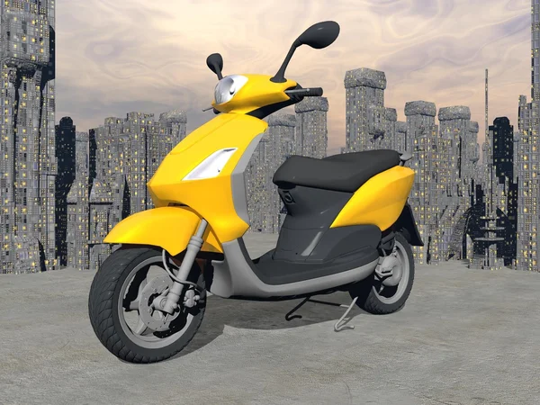 Scooter urbano - renderização 3D — Fotografia de Stock