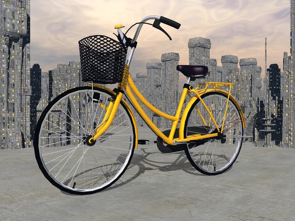 シティ自転車 - 3 d のレンダリング — ストック写真