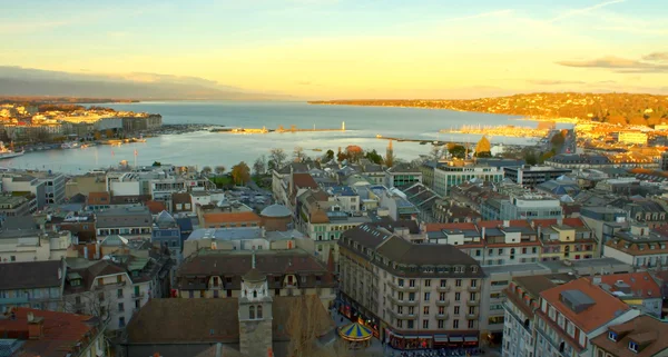 Geneva city and lake, Switzerland — Stock Photo, Image