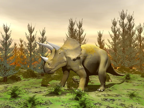 Triceratops dinosaurus 3D render — Stok Foto