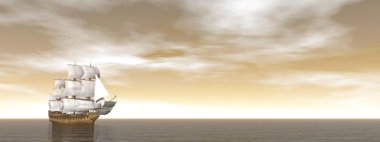 Eski ticaret gemisi - 3D görüntüleme