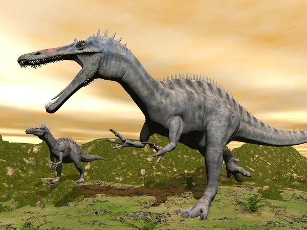 Suchomimus dinosauři - 3d vykreslení — Stock fotografie