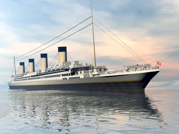 Navio Titanic renderização 3D — Fotografia de Stock