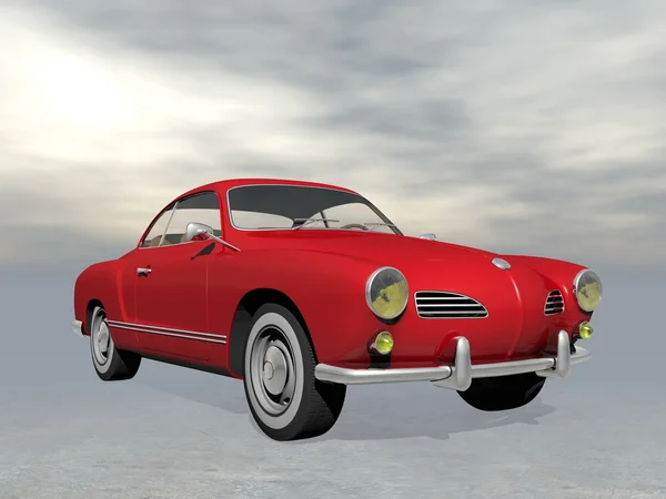 Eski model araba - 3d render — Stok fotoğraf